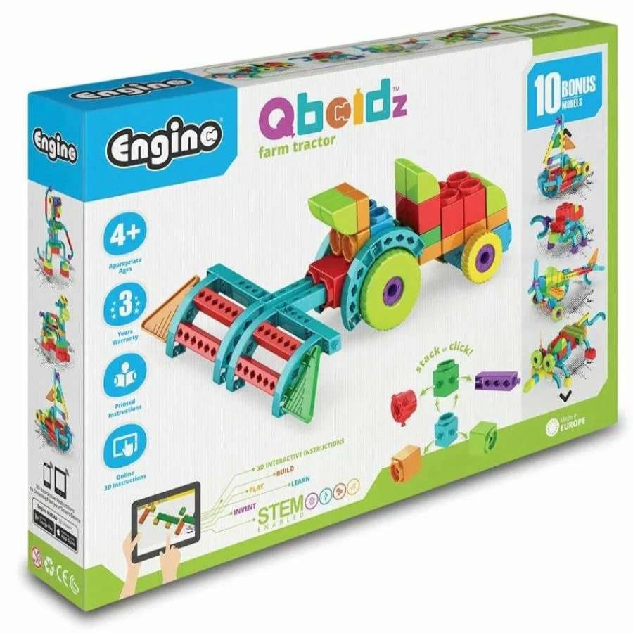 Health Intelligence For Kids Active Toys Kidzinc * | Promo Engino Qboidz Farm Tractor Construction Toy