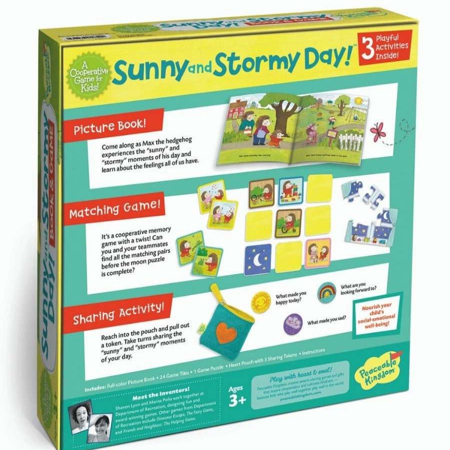 Social Emotional Learning Toys * | New Peaceable Kingdom Sunny Stormy Day! Book And Game