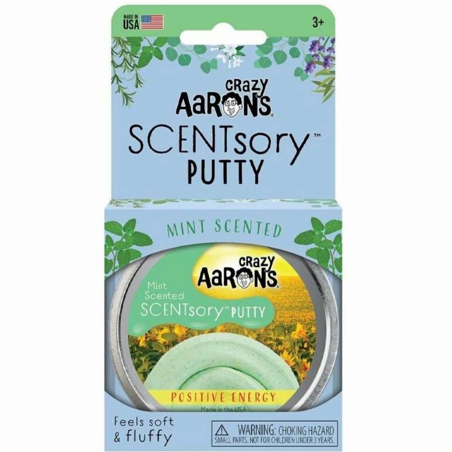 Health Intelligence For Kids Active Toys Kidzinc * | Outlet Crazy Aarons Thinking Putty Crazy Aaron'S Thinking Putty Scentsory Mindfulness Positive Energy Mint Scented 2.75 Tin