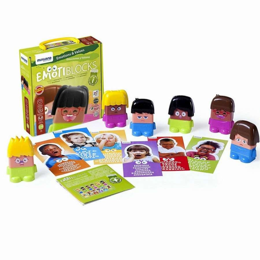 Social Emotional Learning Toys * | New Miniland Aptitude Emotiblocks 25 Pieces