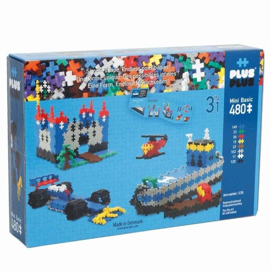 Health Intelligence For Kids Active Toys Kidzinc * | Outlet Plus-Plus: Basic 480 Pieces 3 In 1 Construction Toy