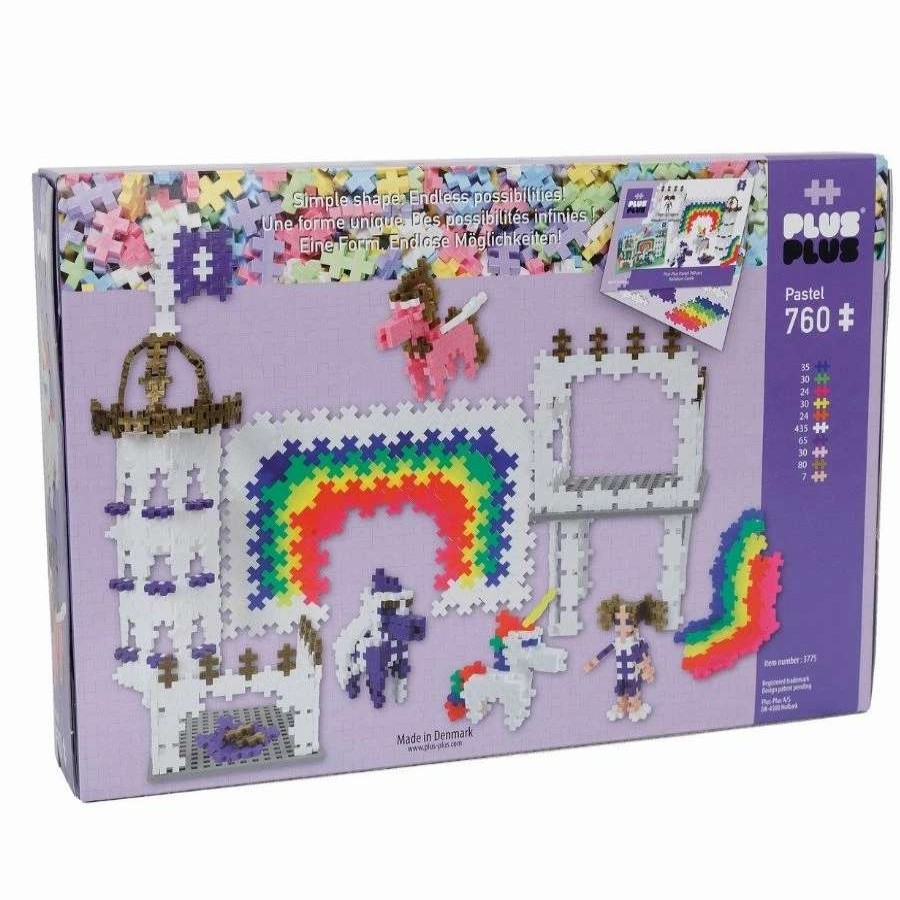 Health Intelligence For Kids Active Toys Kidzinc * | Coupon Plus-Plus: Pastel Rainbow Castle 760 Pieces Construction Toy