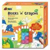 Health Intelligence For Kids Active Toys Kidzinc * | Buy Avenir Blocks N Crayons Dinosaurs Art Set