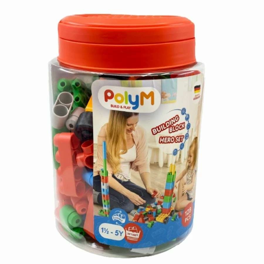 Health Intelligence For Kids Active Toys Kidzinc * | Deals Poly M Polym Build And Play: Experience Set 128 Pieces