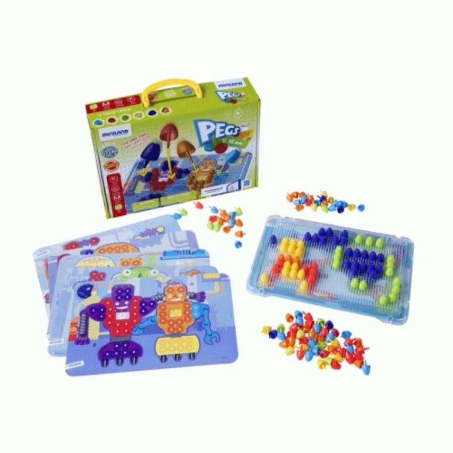 Health Intelligence For Kids Active Toys Kidzinc * | Best Sale Miniland Peg Board Mosaics 15 Mm