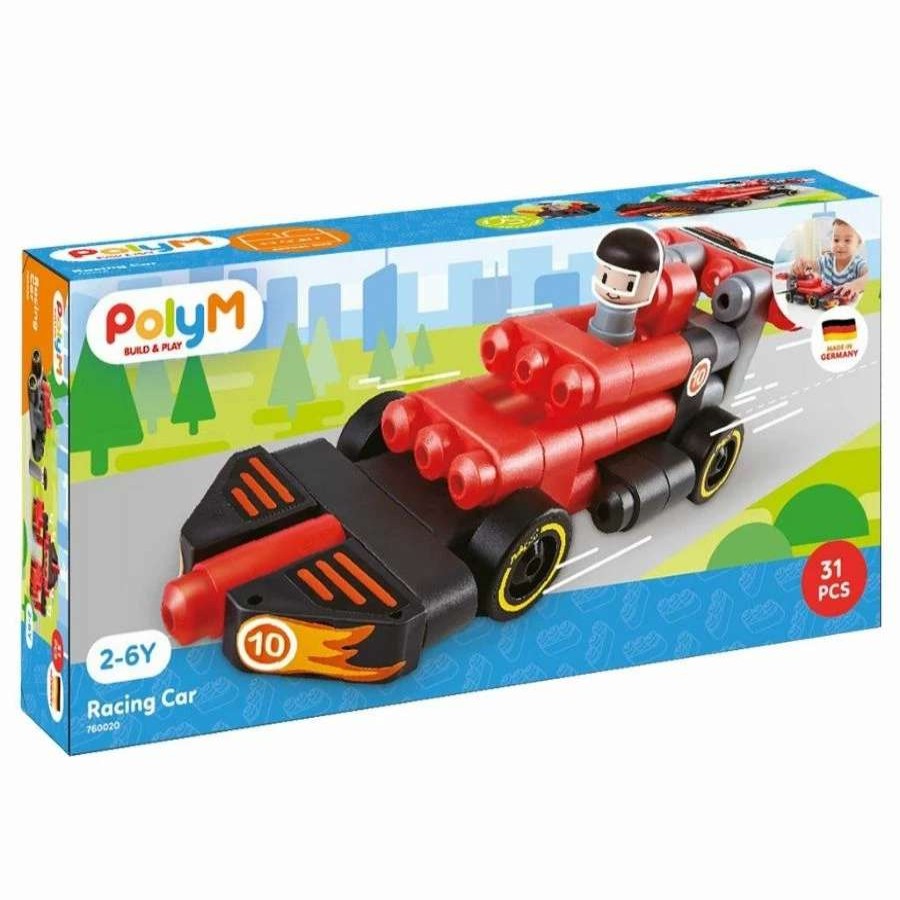 Health Intelligence For Kids Active Toys Kidzinc * | Discount Poly M Polym Build And Play: Racing Car Kit