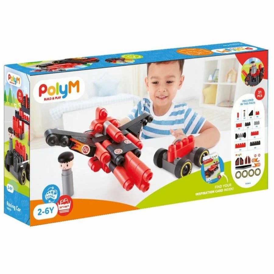 Health Intelligence For Kids Active Toys Kidzinc * | Discount Poly M Polym Build And Play: Racing Car Kit