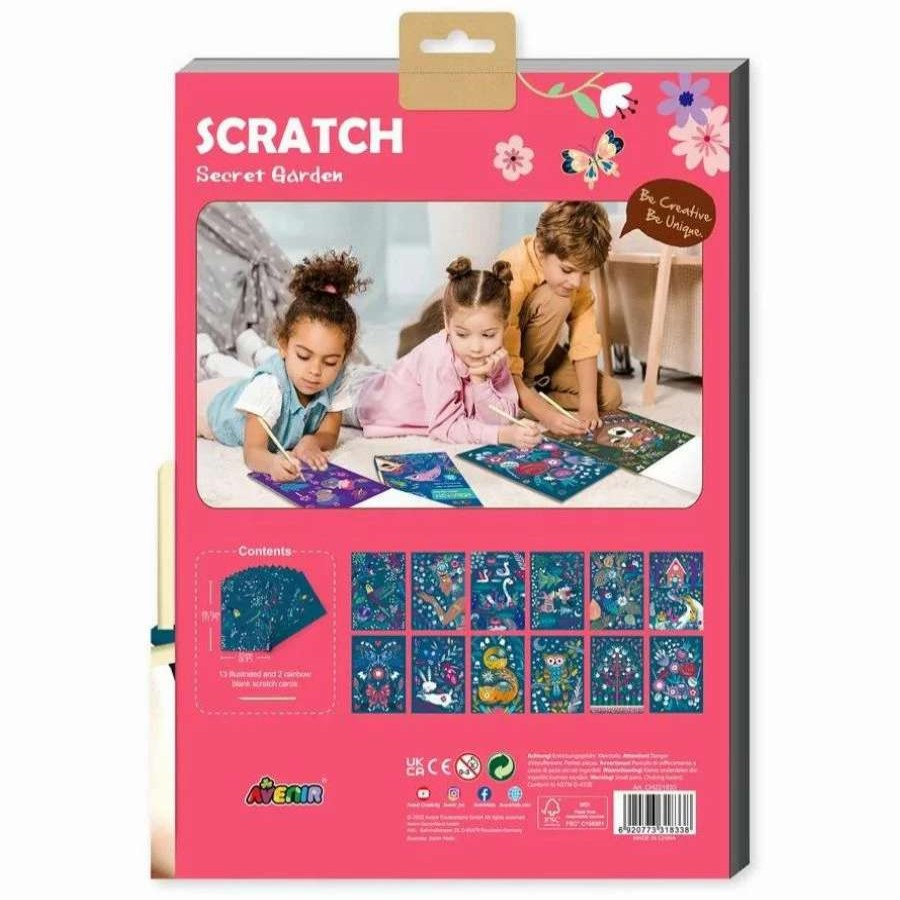 Health Intelligence For Kids Active Toys Kidzinc * | Best Sale Avenir A4 Scratch Book Secret Garden