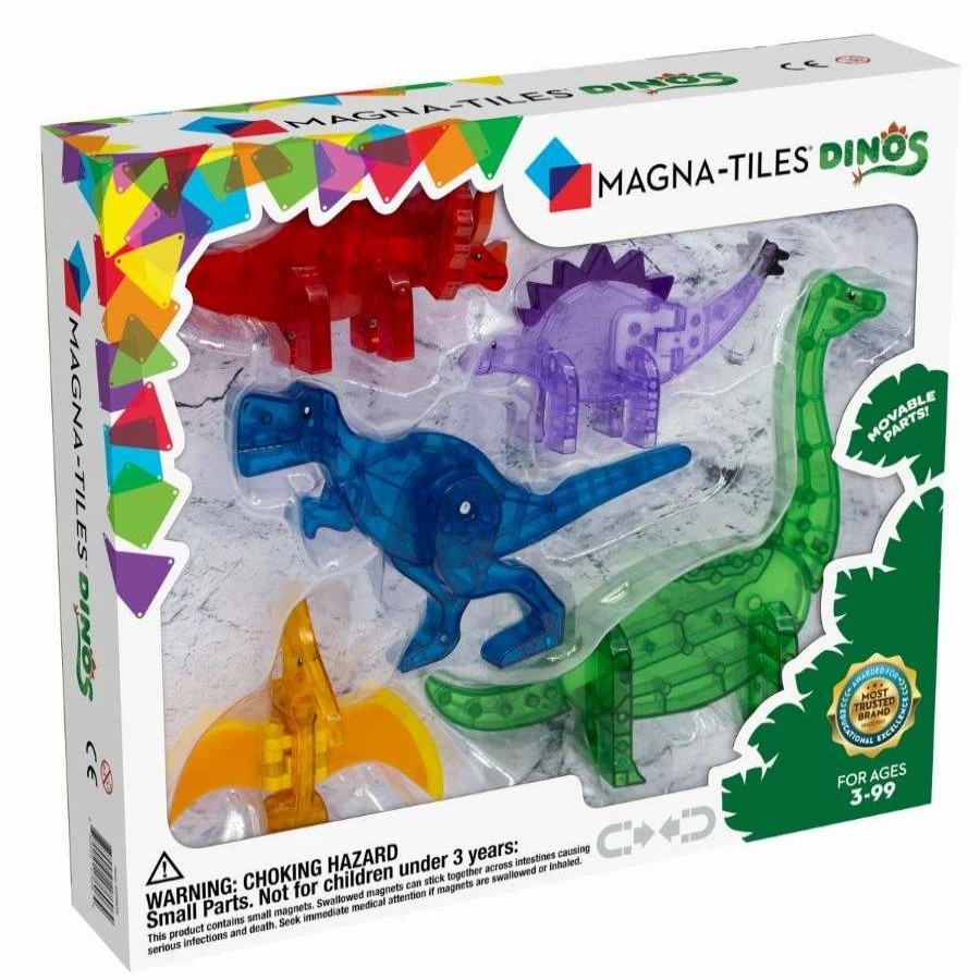 Health Intelligence For Kids Active Toys Kidzinc * | Wholesale Magna Tiles Magna-Tiles Dinos 5-Piece Set