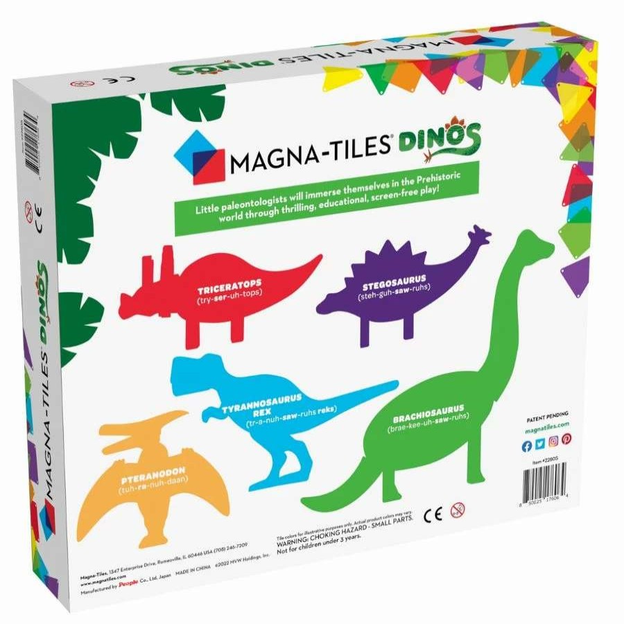 Health Intelligence For Kids Active Toys Kidzinc * | Wholesale Magna Tiles Magna-Tiles Dinos 5-Piece Set