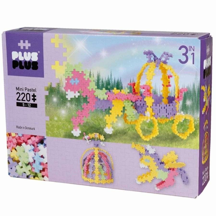 Health Intelligence For Kids Active Toys Kidzinc * | Best Pirce Plus-Plus: Pastel 3-In-1 Fairy Tale 220 Pieces Construction Toy