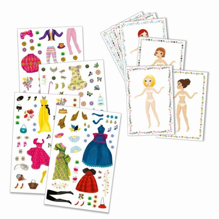 Health Intelligence For Kids Active Toys Kidzinc * | Hot Sale Djeco Massive Fashion Stickers And Paper Dolls