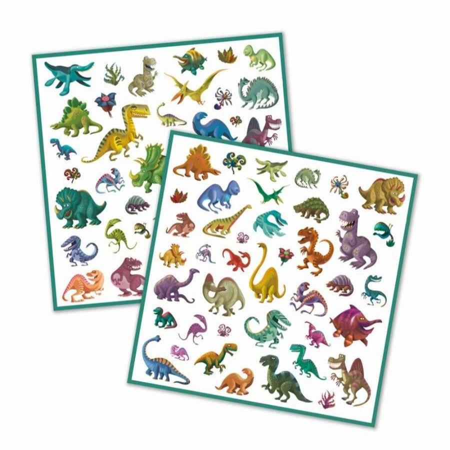 Health Intelligence For Kids Active Toys Kidzinc * | Cheap Djeco Dinosaur Stickers 160 Stickers