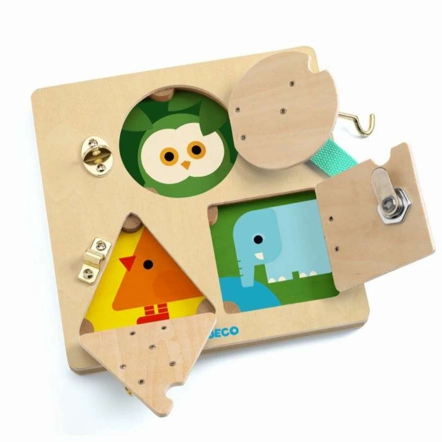 Health Intelligence For Kids Active Toys Kidzinc * | Best Deal Djeco Lockbasic Wooden Puzzle