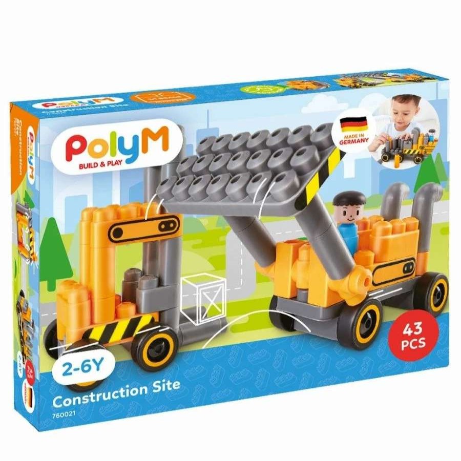 Health Intelligence For Kids Active Toys Kidzinc * | Promo Poly M Polym Build And Play: Construction Site Kit