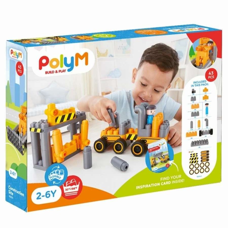 Health Intelligence For Kids Active Toys Kidzinc * | Promo Poly M Polym Build And Play: Construction Site Kit