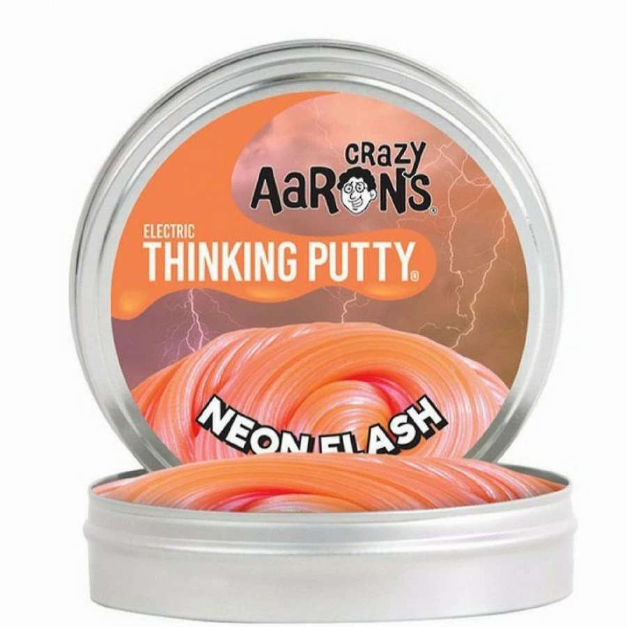 Health Intelligence For Kids Active Toys Kidzinc * | Flash Sale Crazy Aarons Thinking Putty Crazy Aaron'S Thinking Putty Electric Neon Flash