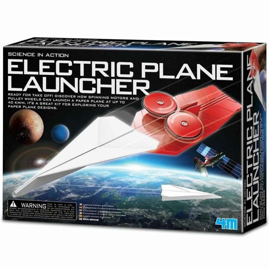 Health Intelligence For Kids Active Toys Kidzinc * | Best Sale 4M Science In Action: Electric Plane Launcher