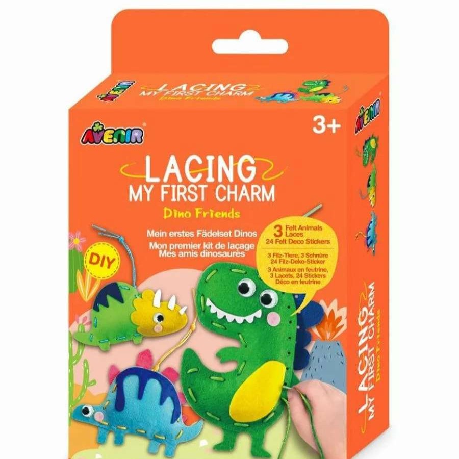 Health Intelligence For Kids Active Toys Kidzinc * | Coupon Avenir Lacing My First Charm: Dinosaur Friends