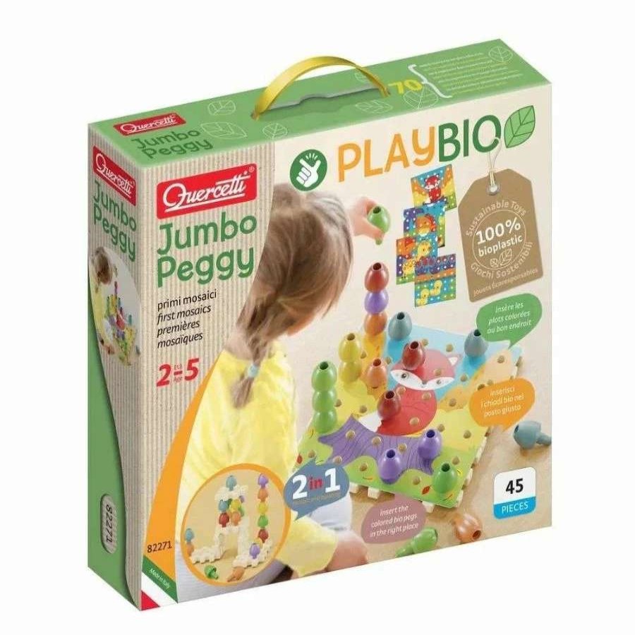 Health Intelligence For Kids Active Toys Kidzinc * | Coupon Quercetti Playbio Jumbo Peggy First Mosaics Bio Plastic