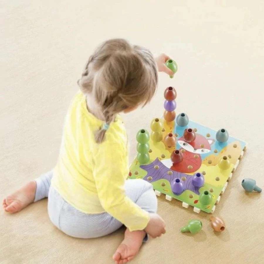 Health Intelligence For Kids Active Toys Kidzinc * | Coupon Quercetti Playbio Jumbo Peggy First Mosaics Bio Plastic