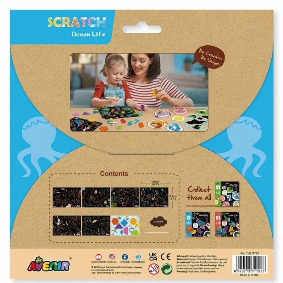 Health Intelligence For Kids Active Toys Kidzinc * | Promo Avenir Scratch Art Ocean Life