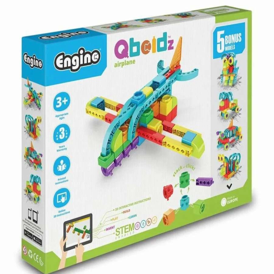 Health Intelligence For Kids Active Toys Kidzinc * | Promo Engino Qboidz Airplane Construction Toy