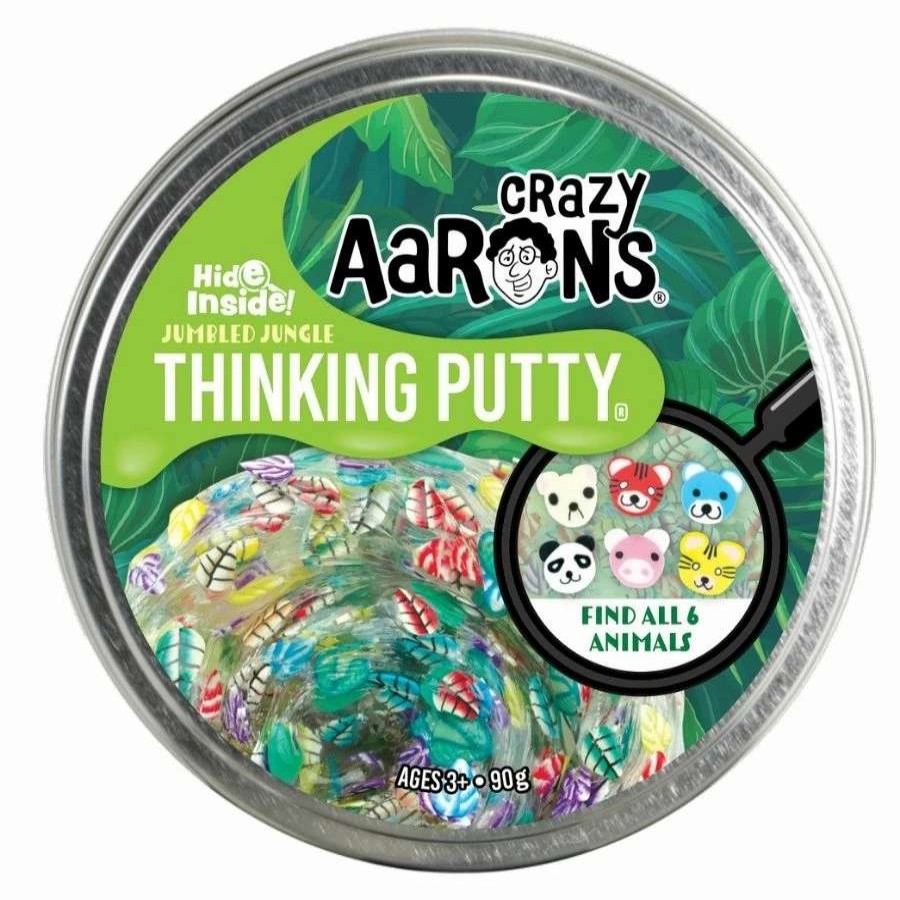 Health Intelligence For Kids Active Toys Kidzinc * | New Crazy Aarons Thinking Putty Crazy Aaron'S Thinking Putty Hide Inside Jumbled Jungle