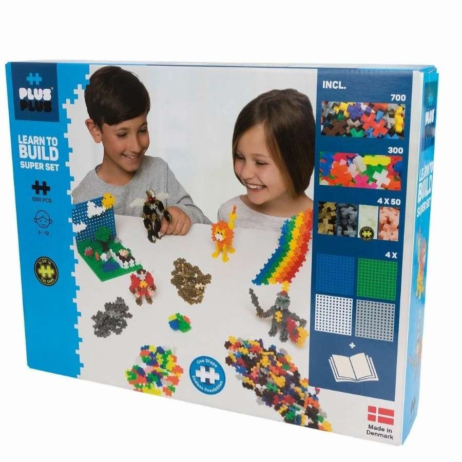 Health Intelligence For Kids Active Toys Kidzinc * | Promo Plus-Plus: Basic Learn To Build Super Set Construction Toy