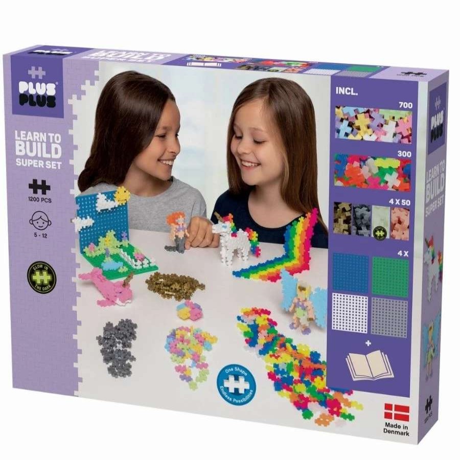 Health Intelligence For Kids Active Toys Kidzinc * | Top 10 Plus-Plus: Pastel Learn To Build Super Set 1200 Pieces