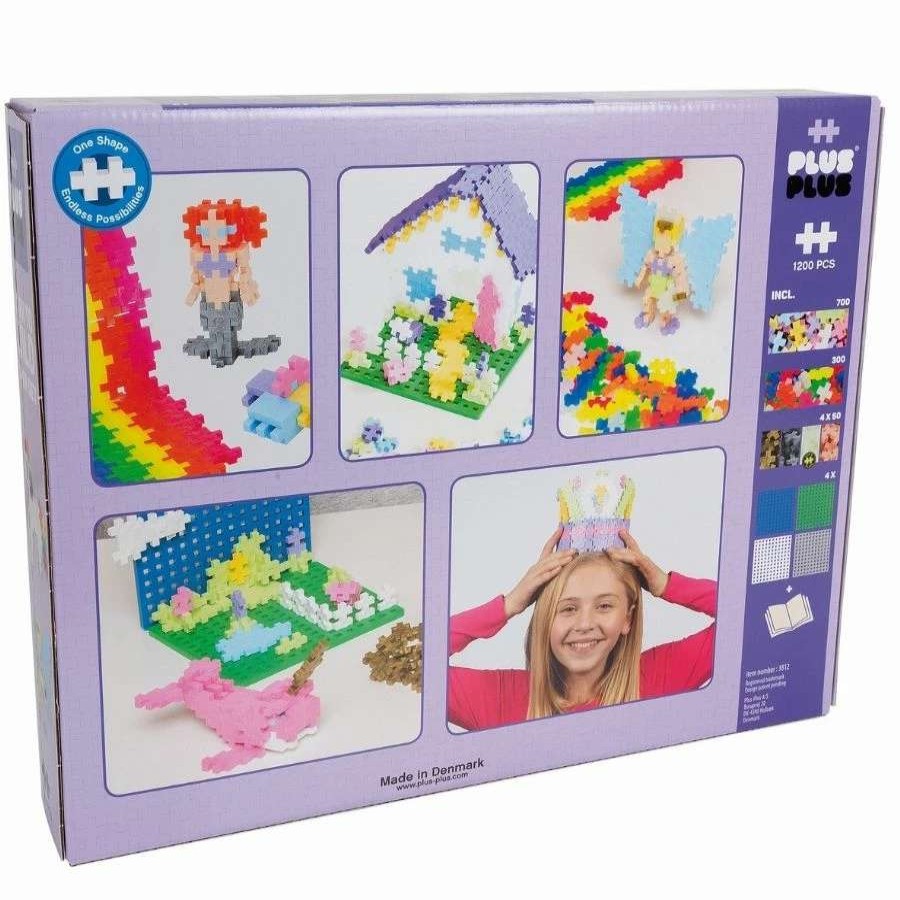 Health Intelligence For Kids Active Toys Kidzinc * | Top 10 Plus-Plus: Pastel Learn To Build Super Set 1200 Pieces