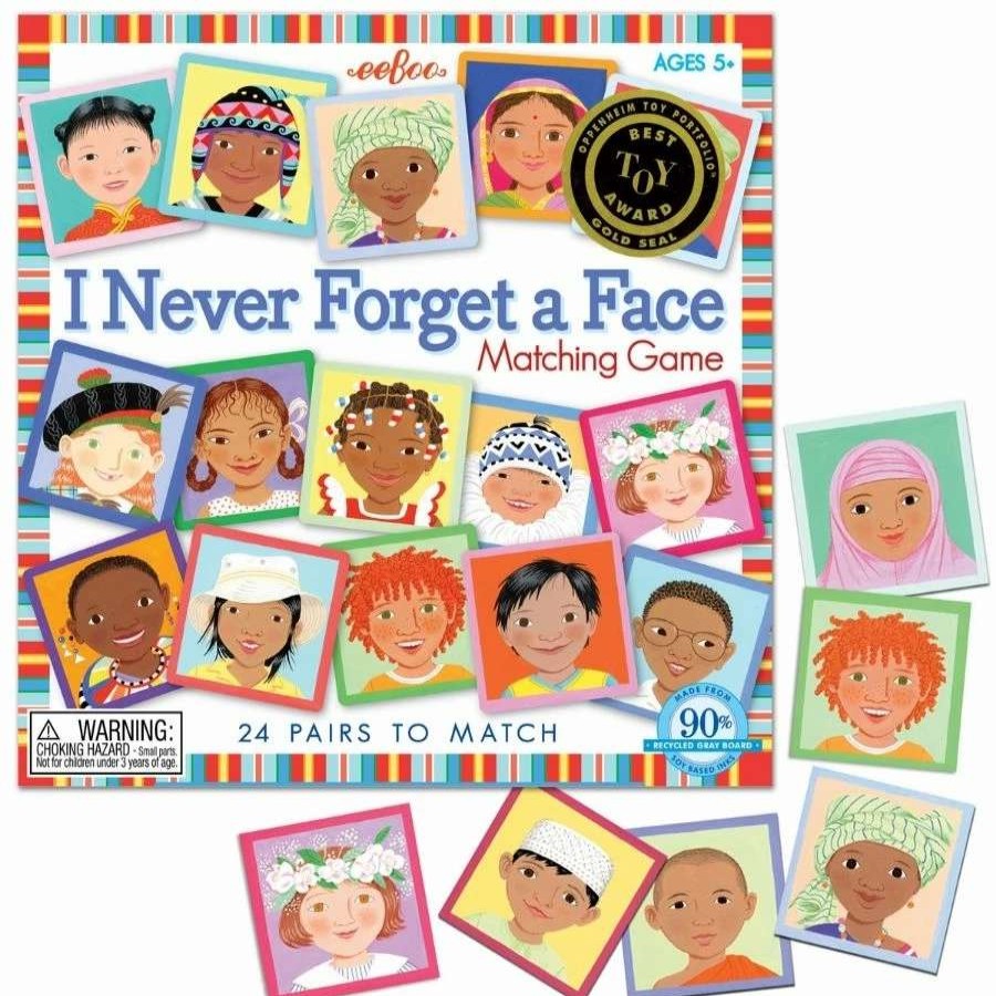 Social Emotional Learning Toys * | Best Reviews Of Eeboo Never Forget A Face Matching Board Game