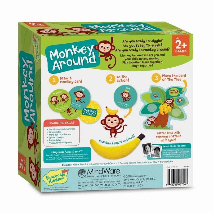 Health Intelligence For Kids Active Toys Kidzinc * | Wholesale Peaceable Kingdom Game Monkey Around Game