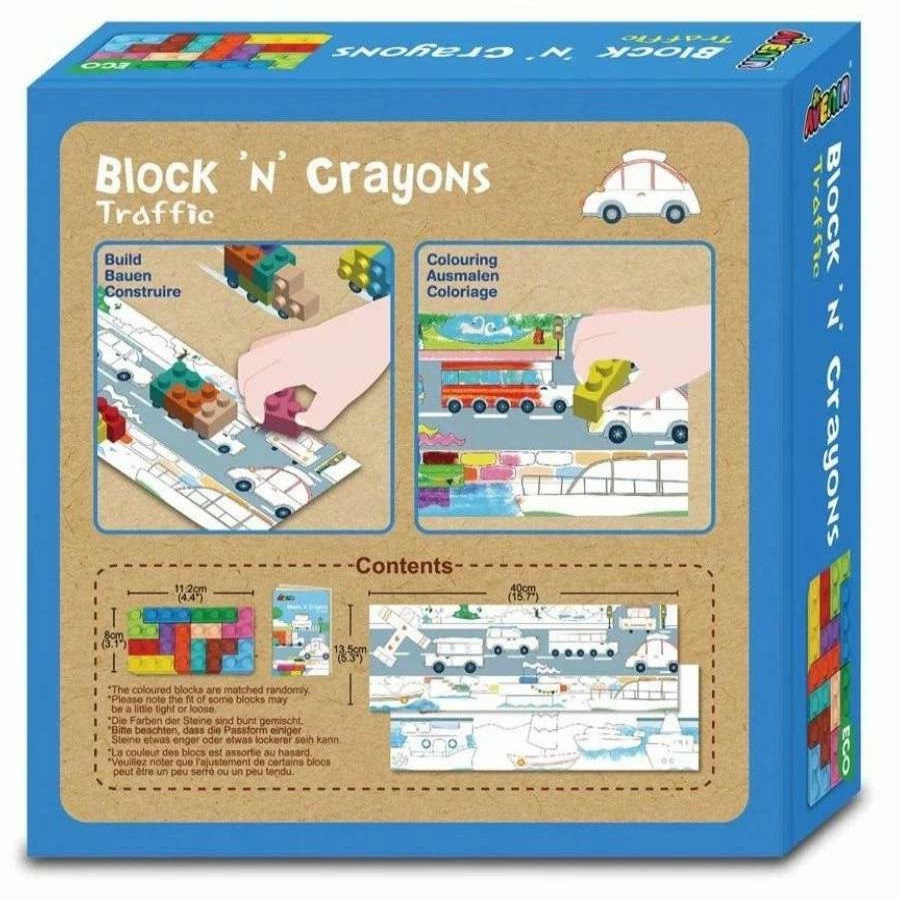 Health Intelligence For Kids Active Toys Kidzinc * | Cheap Avenir Blocks N Crayons Traffic Art Set