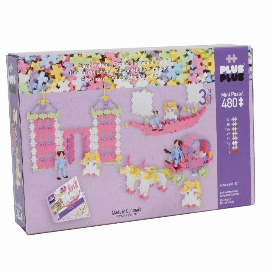 Health Intelligence For Kids Active Toys Kidzinc * | Flash Sale Plus-Plus: Pastel 480 Pieces 3 In 1 Princess Construction Toy