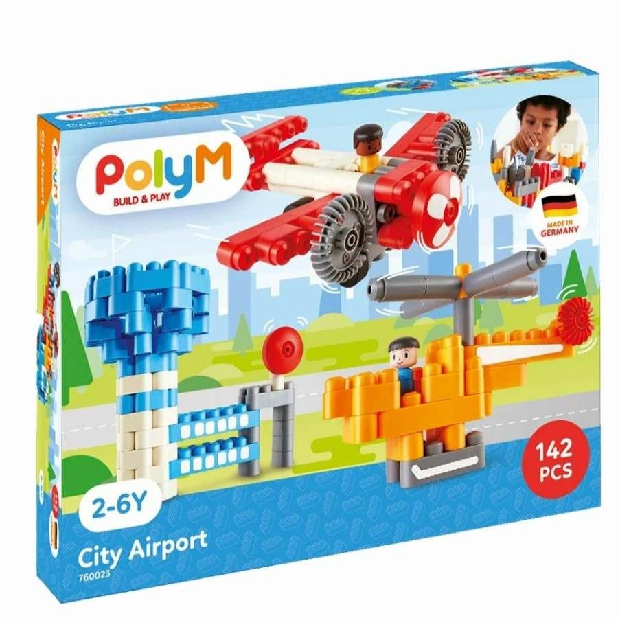 Health Intelligence For Kids Active Toys Kidzinc * | Deals Polym City Airport Building Blocks