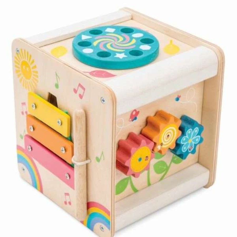 Health Intelligence For Kids Active Toys Kidzinc * | Hot Sale Le Toy Van Petilou Petit Wooden Activity Cube