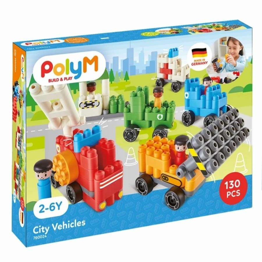 Health Intelligence For Kids Active Toys Kidzinc * | Best Deal Poly M Polym City Vehicles Construction Kit