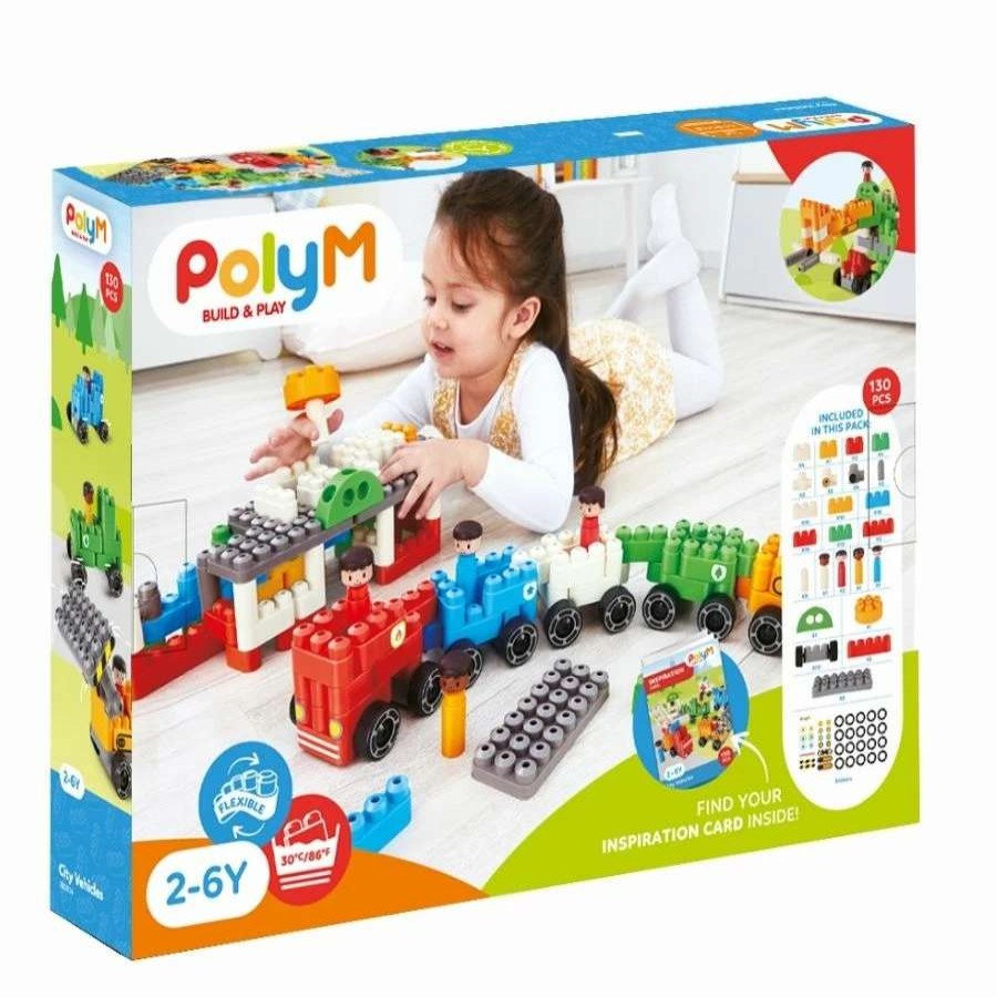 Health Intelligence For Kids Active Toys Kidzinc * | Best Deal Poly M Polym City Vehicles Construction Kit