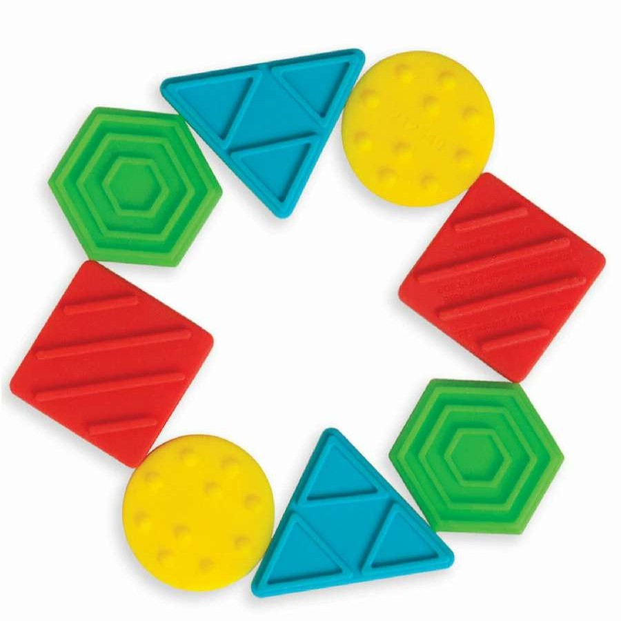 Health Intelligence For Kids Active Toys Kidzinc * | Coupon Manhattan Toy Texture Shapes Silicone Teether