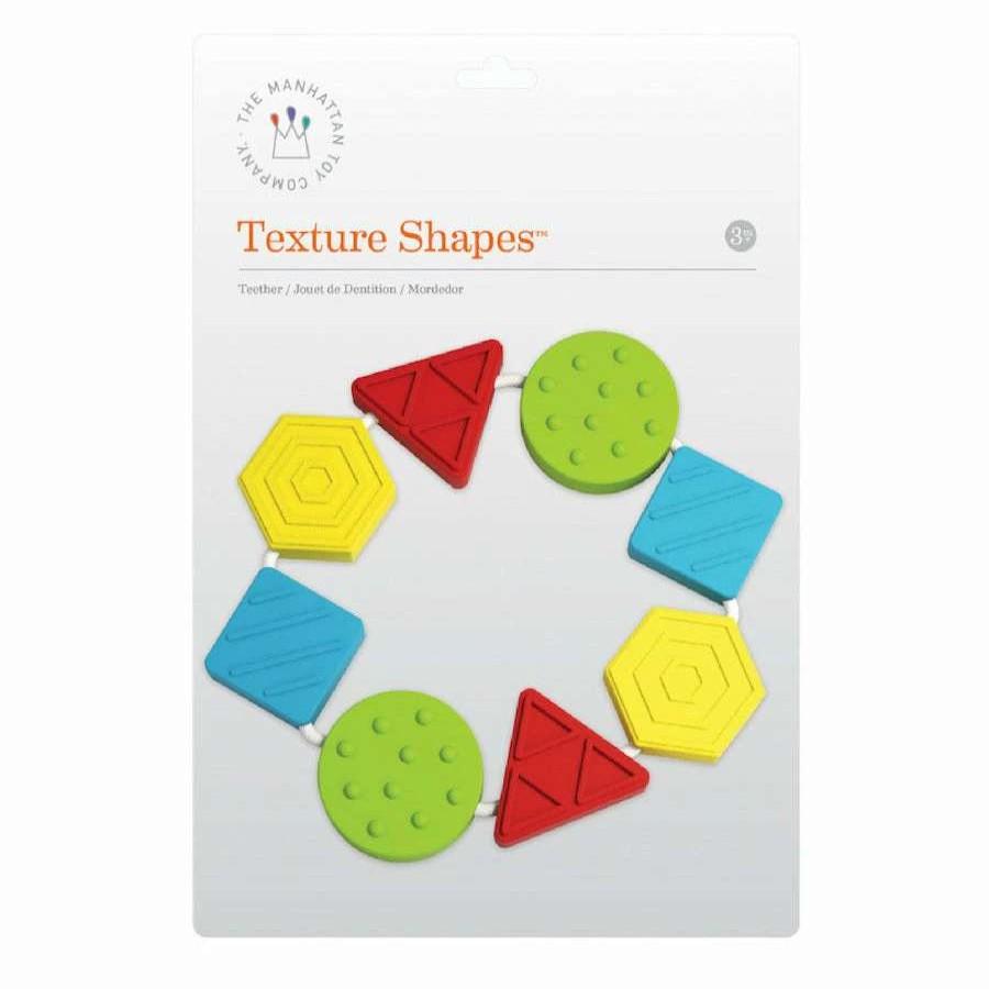 Health Intelligence For Kids Active Toys Kidzinc * | Coupon Manhattan Toy Texture Shapes Silicone Teether