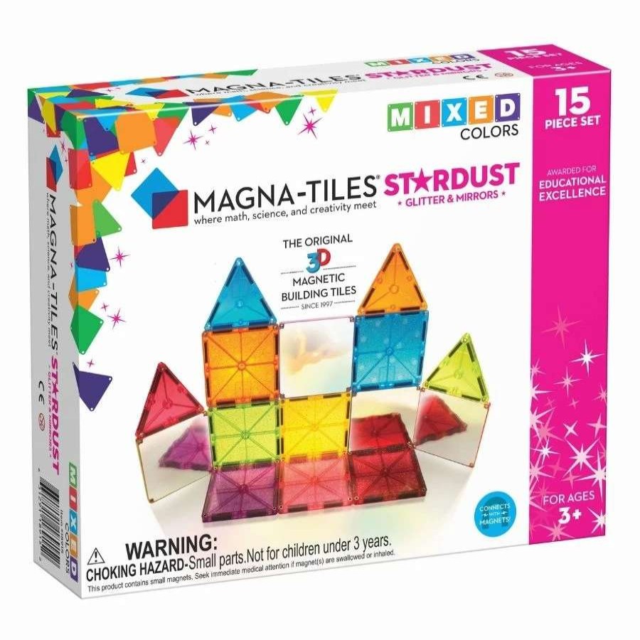 Health Intelligence For Kids Active Toys Kidzinc * | Discount Magna Tiles Magna-Tiles Stardust 15-Piece Set Magnetic Tiles