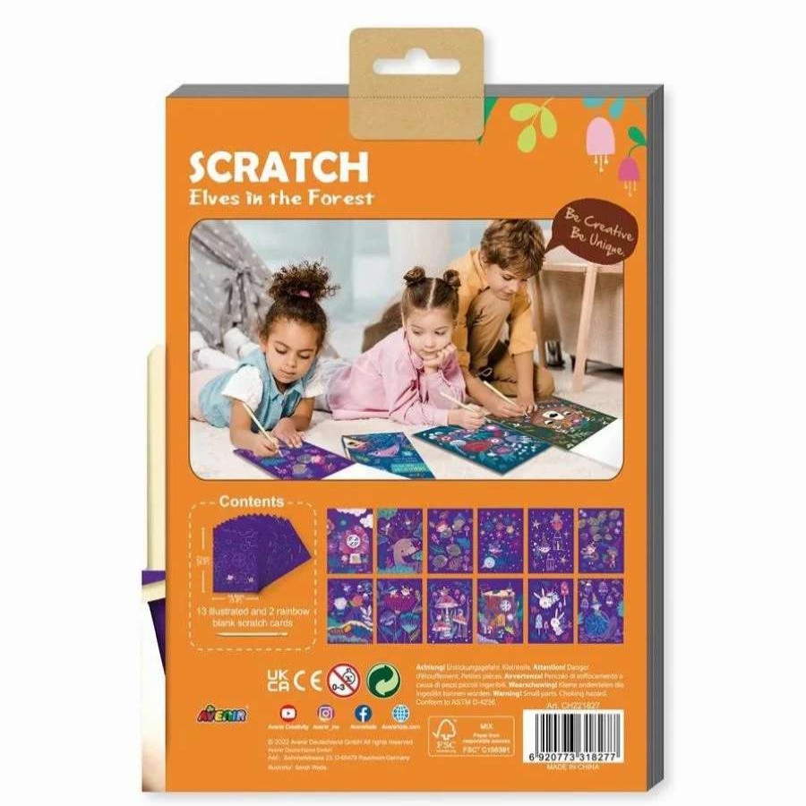 Health Intelligence For Kids Active Toys Kidzinc * | Promo Avenir A4 Scratch Book Elves In The Garden